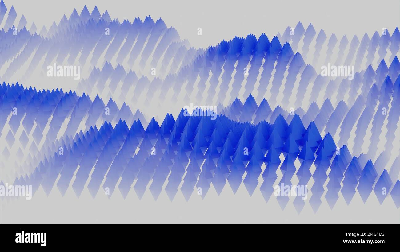 Arrière-plan abstrait des points ondulés en boucle. Conception. Texture horizontale ondulée translucide des particules blanches et bleues en mouvement. Banque D'Images