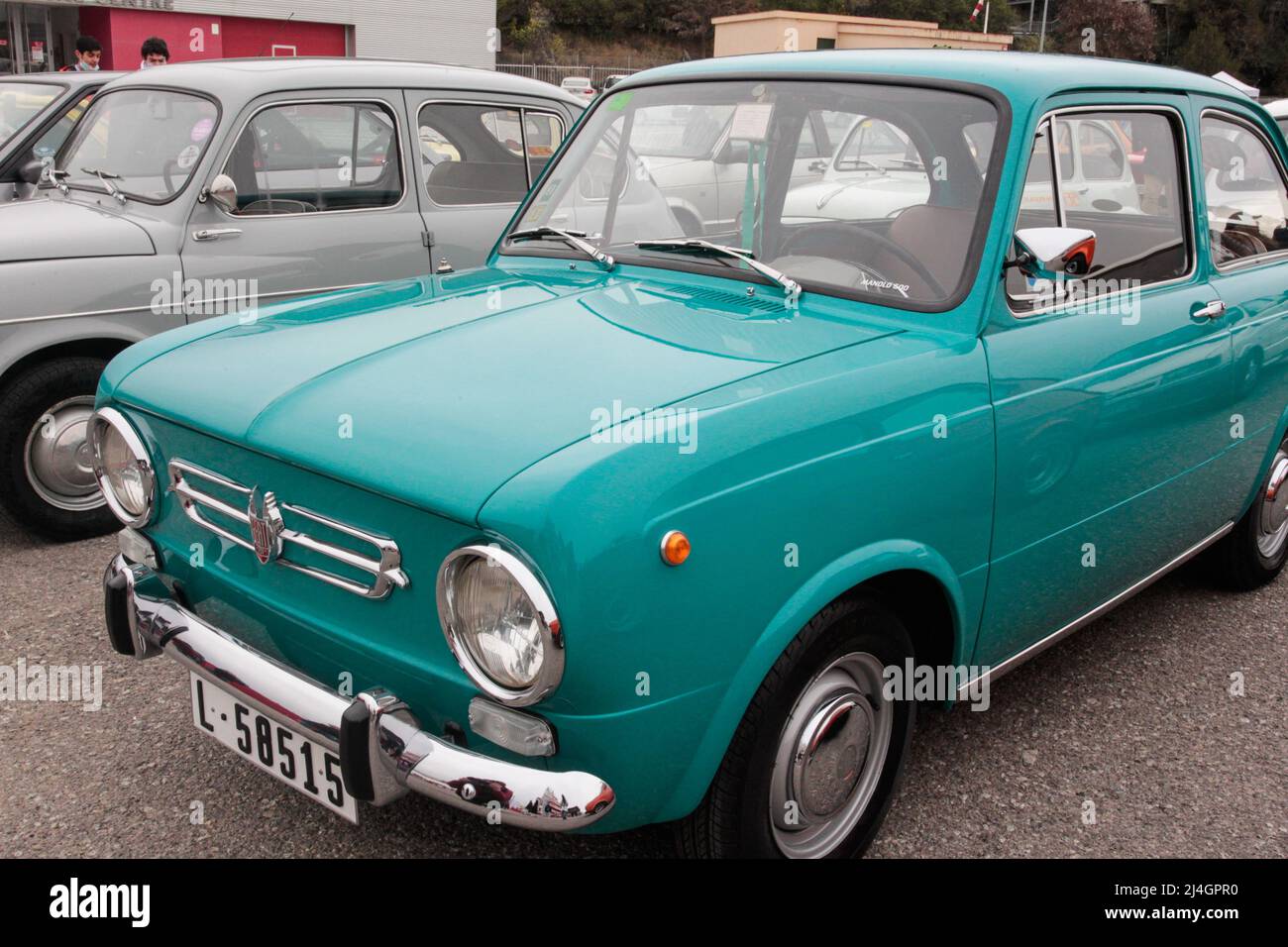 Voiture classique espagnole 1967 places 850 2 portes Banque D'Images