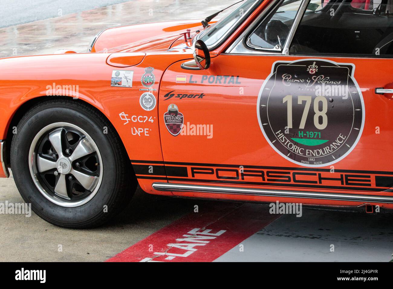 1971 Porsche 911 préparé pour 2022 Masters course historique au circuit de Catalogne, Barcelone, Espagne Banque D'Images