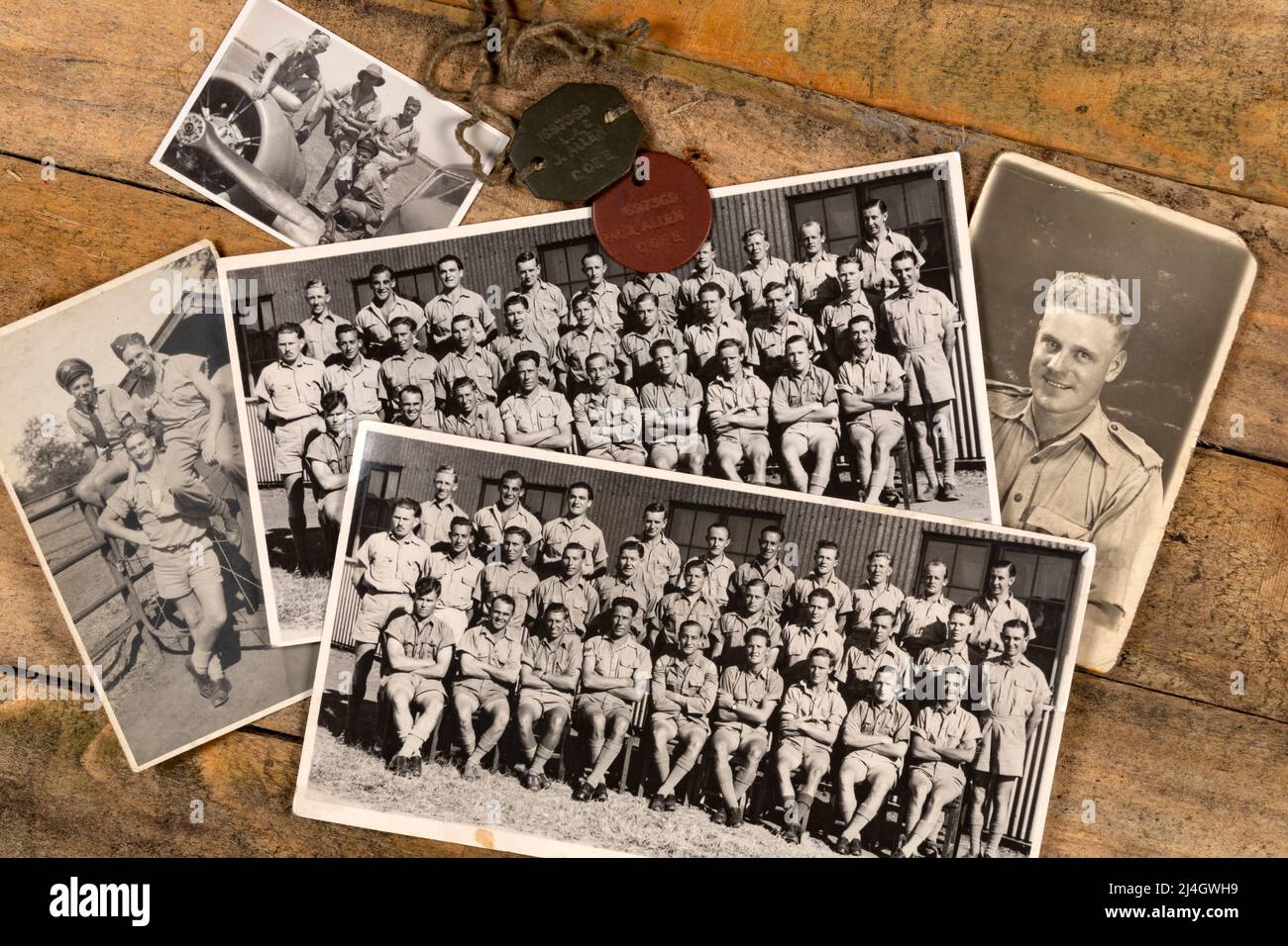 Généalogie - photographies de familles anciennes de pendant la Seconde Guerre mondiale. (1939-45). Banque D'Images