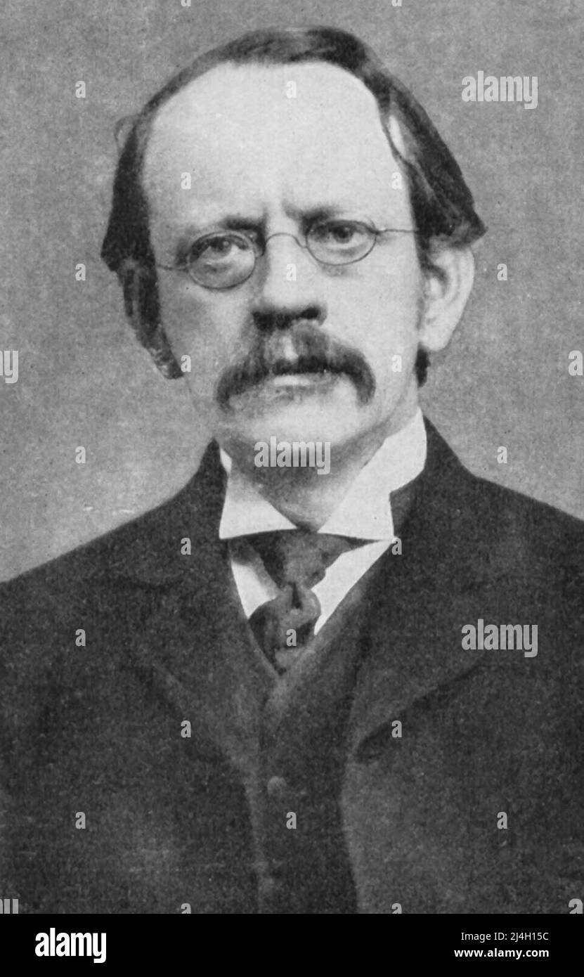 Sir Joseph John Thomson (1856 – 1940), physicien britannique et lauréat du prix Nobel de physique, s'est vu attribuer la découverte de l'électron, la première particule subatomique à être découverte. Banque D'Images