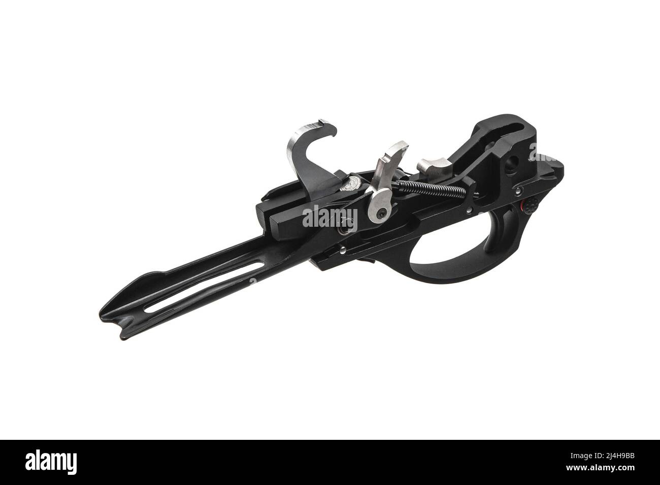 Pièces De Rechange Pour Fusil De Chasse Déclencheur de choc pour l'isolation du fusil de chasse sur fond blanc.  Déclencheur de canon. Réparer la pièce de rechange Photo Stock - Alamy