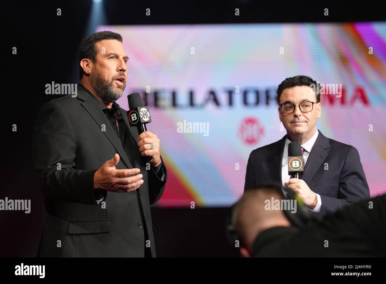 San Jose, Californie, États-Unis. 15 avril 2022, SAN JOSE, San Jose, Californie, États-Unis: SAN JOSE, CA - avril 15: John McCarthy au SAP Center for Bellator 277: McKee vs Pitbull 2 - événement le 15 avril 2022 à SAN JOSE, États-Unis. (Credit image: © Louis Grasse/PX Imagens via ZUMA Press Wire) Credit: ZUMA Press, Inc./Alamy Live News Banque D'Images