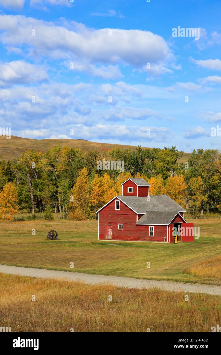Le lieu historique national du Ranch-Bar U, situé près de Longview, en Alberta, est un ranch préservé qui, pendant 70 ans, a été l'un des principaux opéras d'élevage Banque D'Images