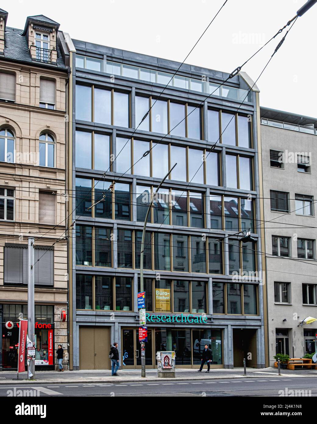 RechercheGate Centre de connaissances scientifiques à Chausseestrasse 20, Mitte, Berlin. Immeuble de bureaux moderne Banque D'Images