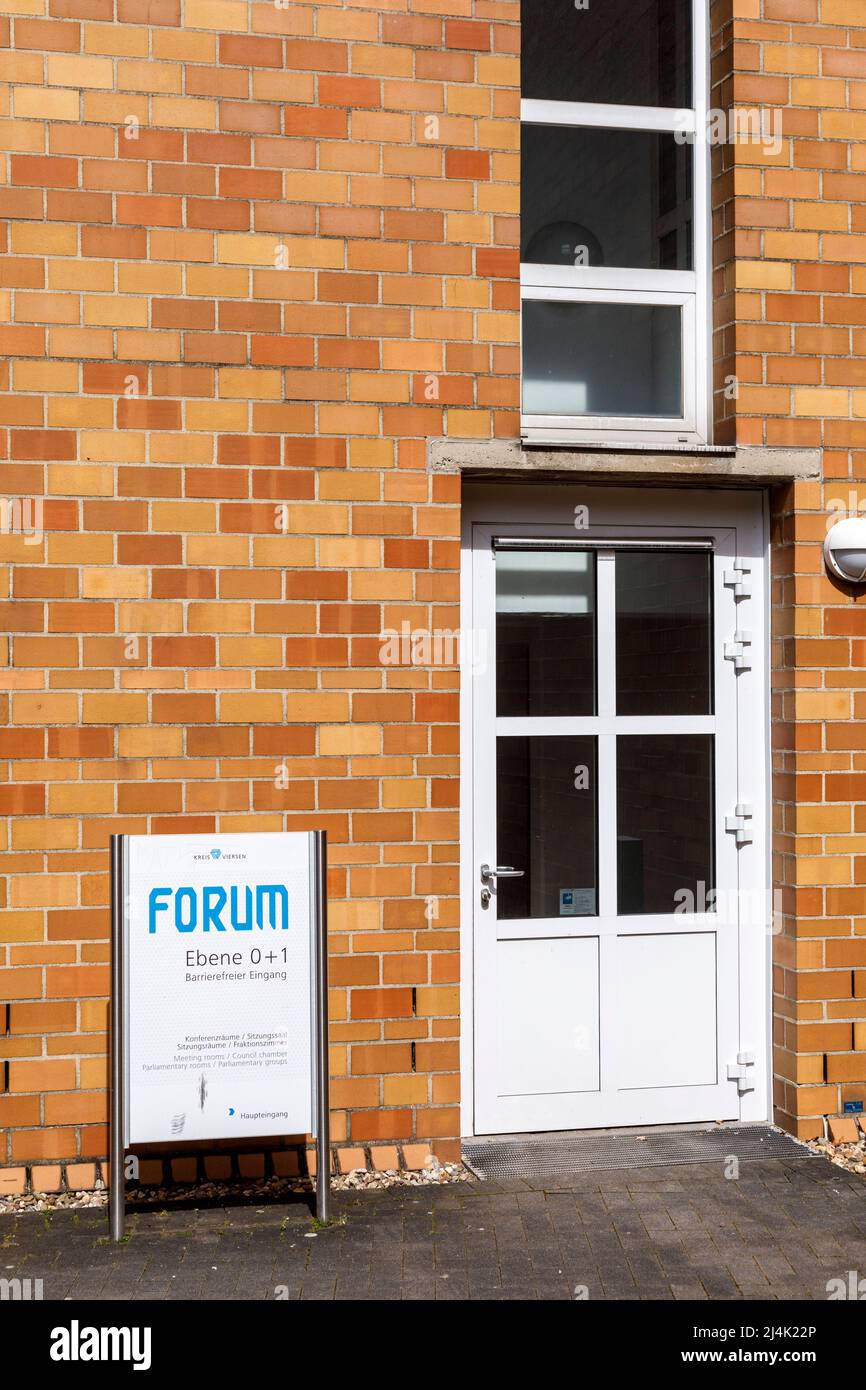 Entrée sans barrière au forum au bureau de district de Viersen Banque D'Images