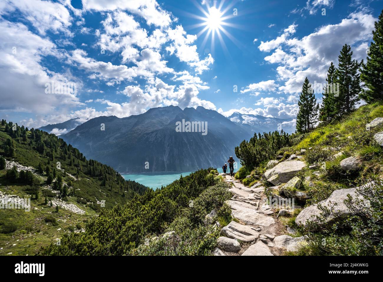 Schlegeisspeicher Wanderung zur Olperer Hütte Banque D'Images