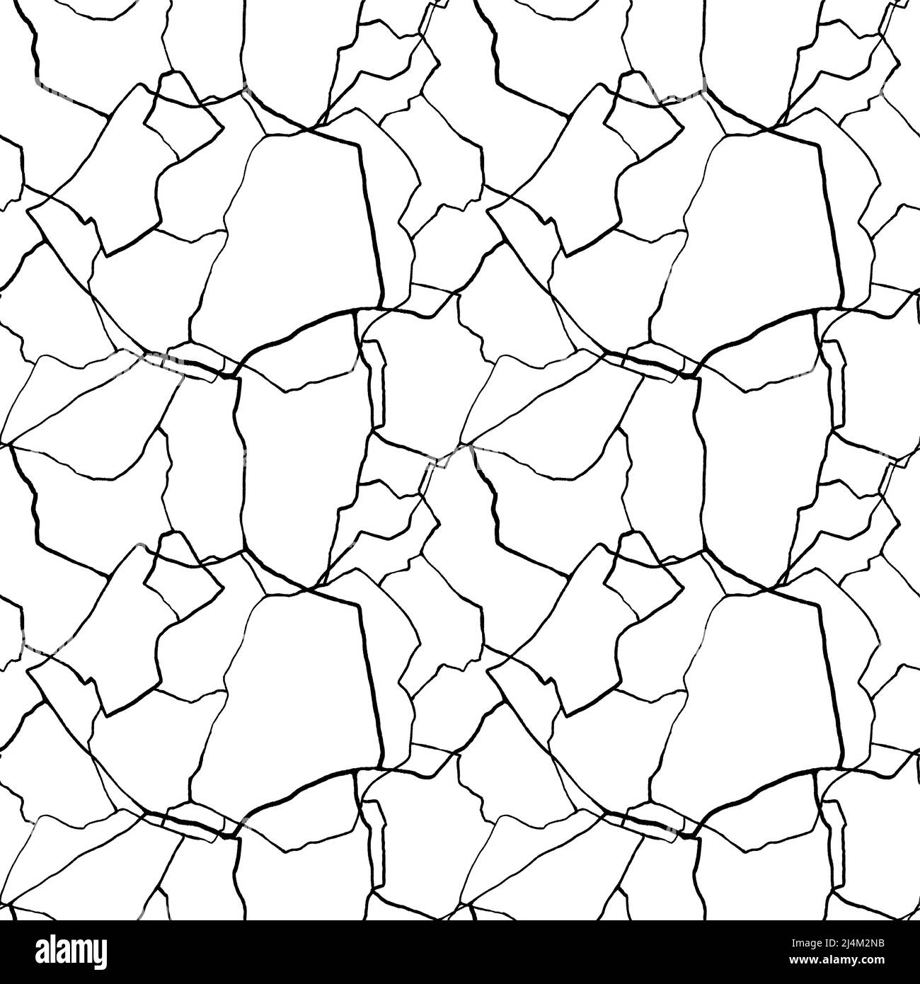 kintsugi art sans couture motif de éclats et de fragments de barbes différents avec des lignes fines. Illustration de Vecteur