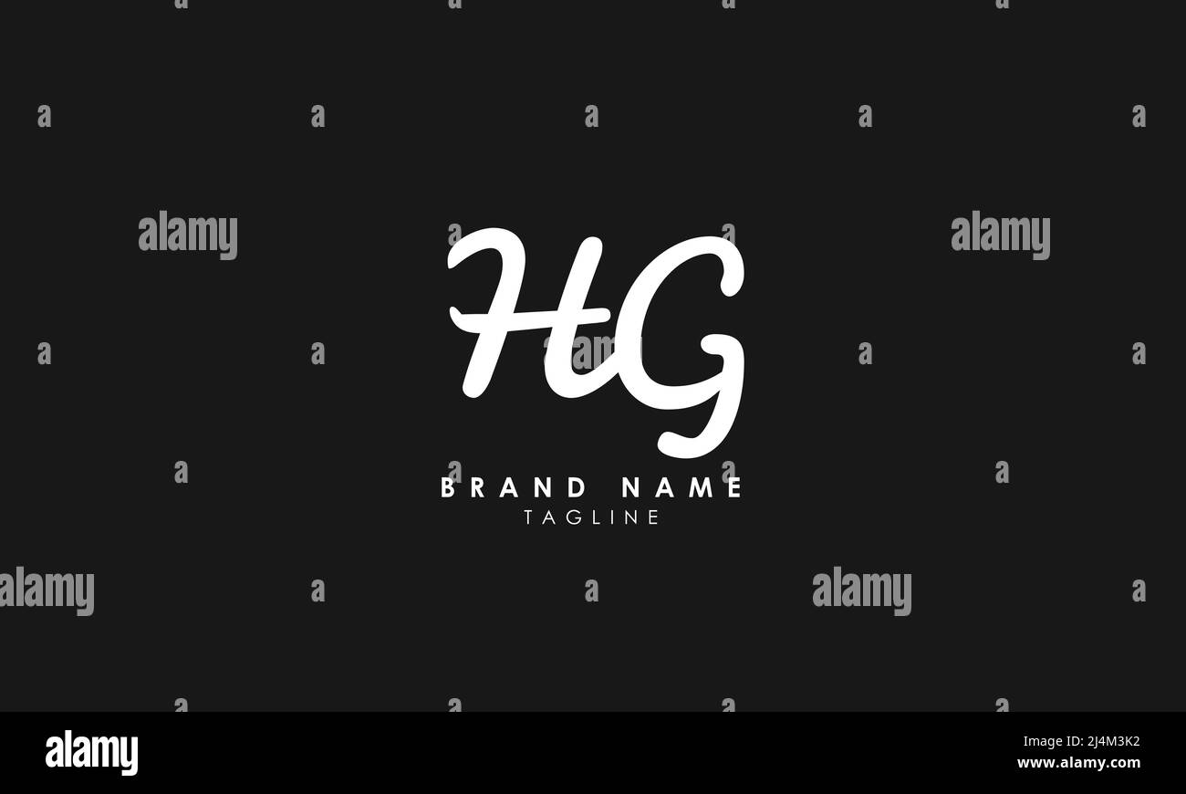 Lettres de l'alphabet initiales Monogram logo GH, HG, G et H Illustration de Vecteur