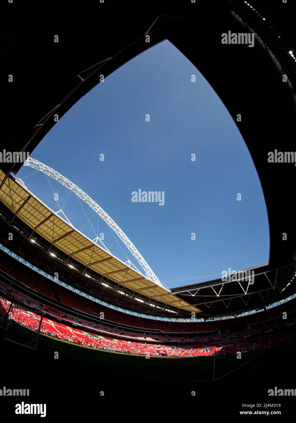 LONDRES, ROYAUME-UNI. AVRIL 16th Stade Wembley photographié pendant la demi-finale de la coupe FA entre Manchester City et Liverpool au stade Wembley, Londres, le samedi 16th avril 2022. (Credit: Federico Maranesi | MI News) Credit: MI News & Sport /Alay Live News Banque D'Images