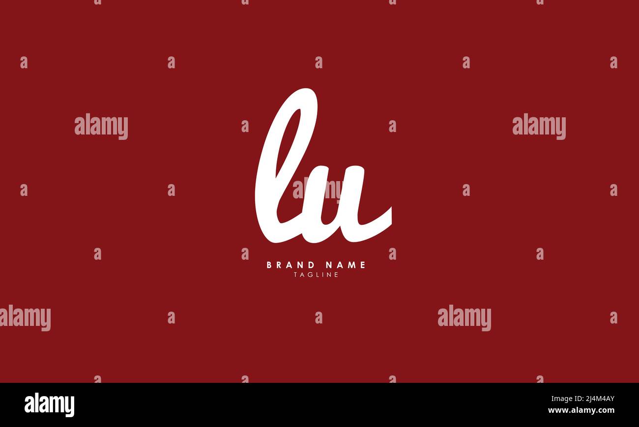 Lettres de l'alphabet initiales Monogram logo LU, UL, L et U. Illustration de Vecteur