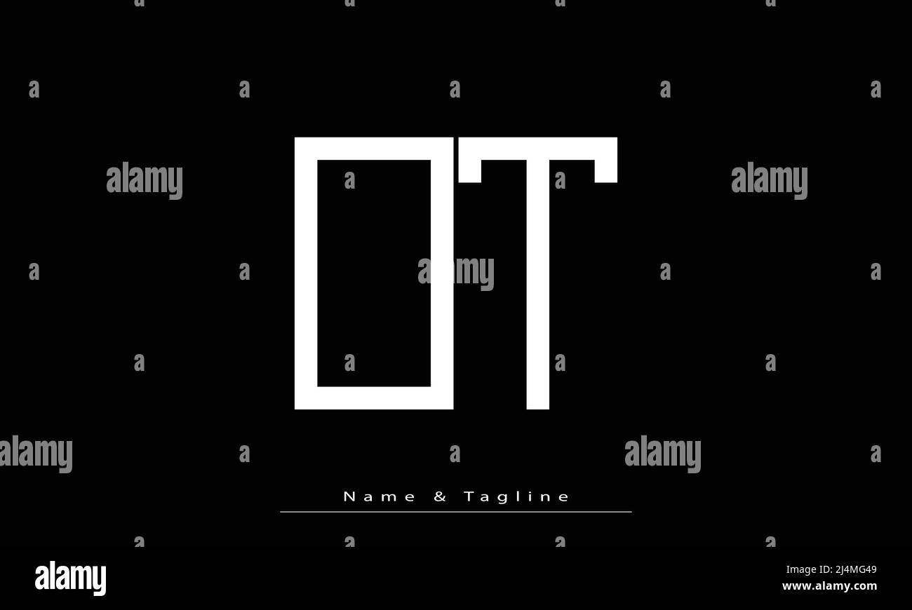 Lettres de l'alphabet initiales Monogram logo OT , TO Illustration de Vecteur
