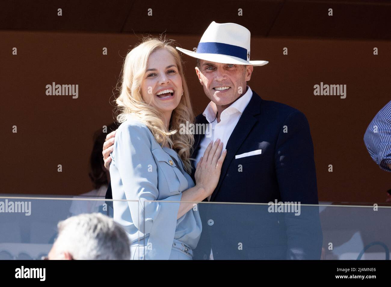 Monte Carlo, Monaco. 16th avril 2022. Le Prince Charles-Philippe d’Orléans, Duc d’Anjou pose avec Naomi Kern au Monaco Rolex Masters de Monte Carlo, le 16 avril 2022. Photo de David Niviere/ABACAPRESS.COM crédit: Abaca Press/Alay Live News Banque D'Images