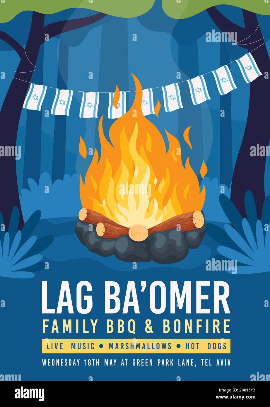 Bonne Lag Ba Omer Day Illustration de Vecteur