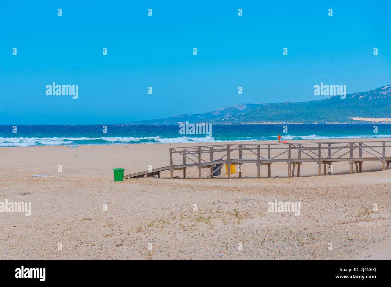 Playa de los lances dans la ville espagnole de Tarifa Banque D'Images