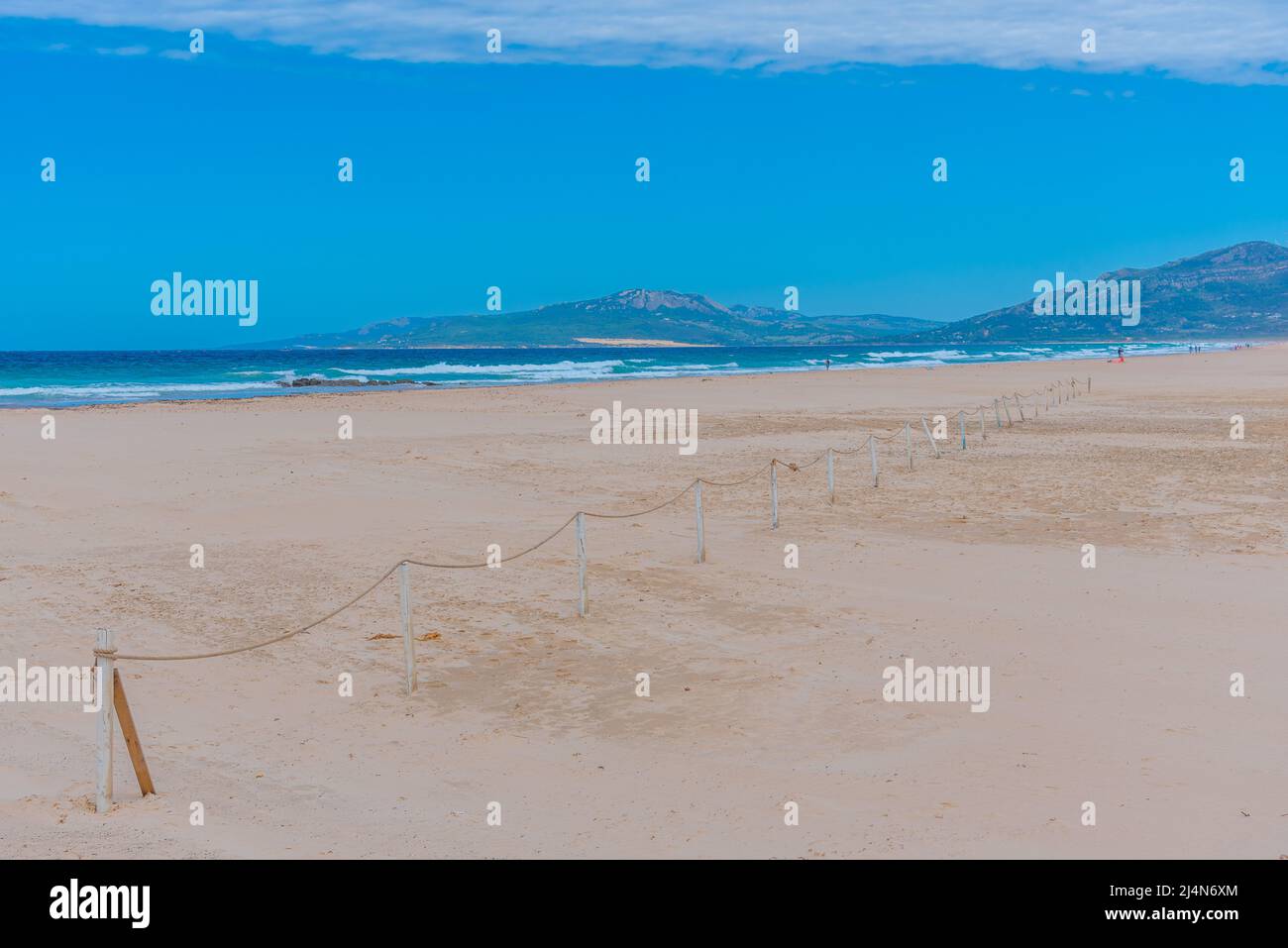 Playa de los lances dans la ville espagnole de Tarifa Banque D'Images