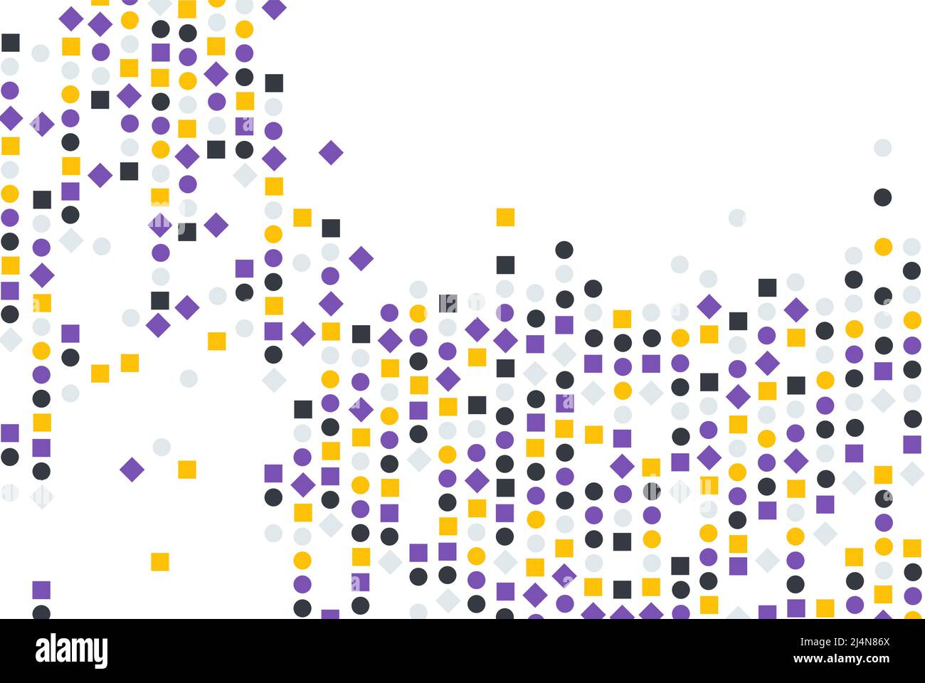 Cercles et polygones colorés arrière-plan abstrait, arrière-plan de cercle géométrique avec espace de copie jaune gris violet fond de motif géométrique coloré Illustration de Vecteur