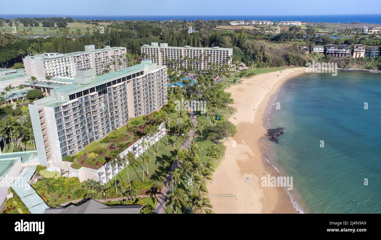 Marriott Kaua'i Beach Club, Lihue, Kauai, Hawai Banque D'Images
