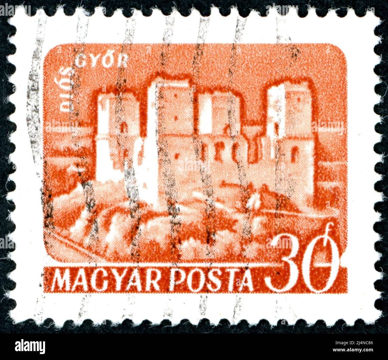 HONGRIE - VERS 1960 : timbre imprimé en Hongrie représentant le château de Diosgyor, vers 1960 Banque D'Images