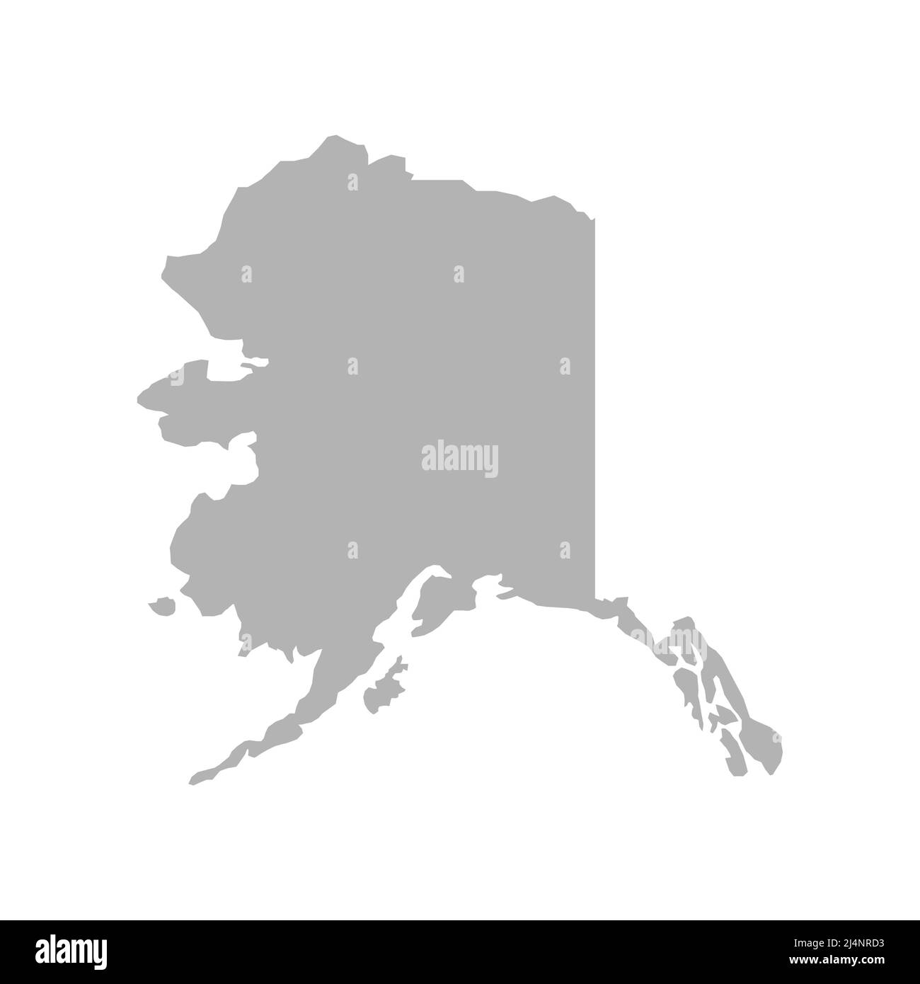 Icône de vecteur de carte de l'Alaska sur fond blanc Illustration de Vecteur