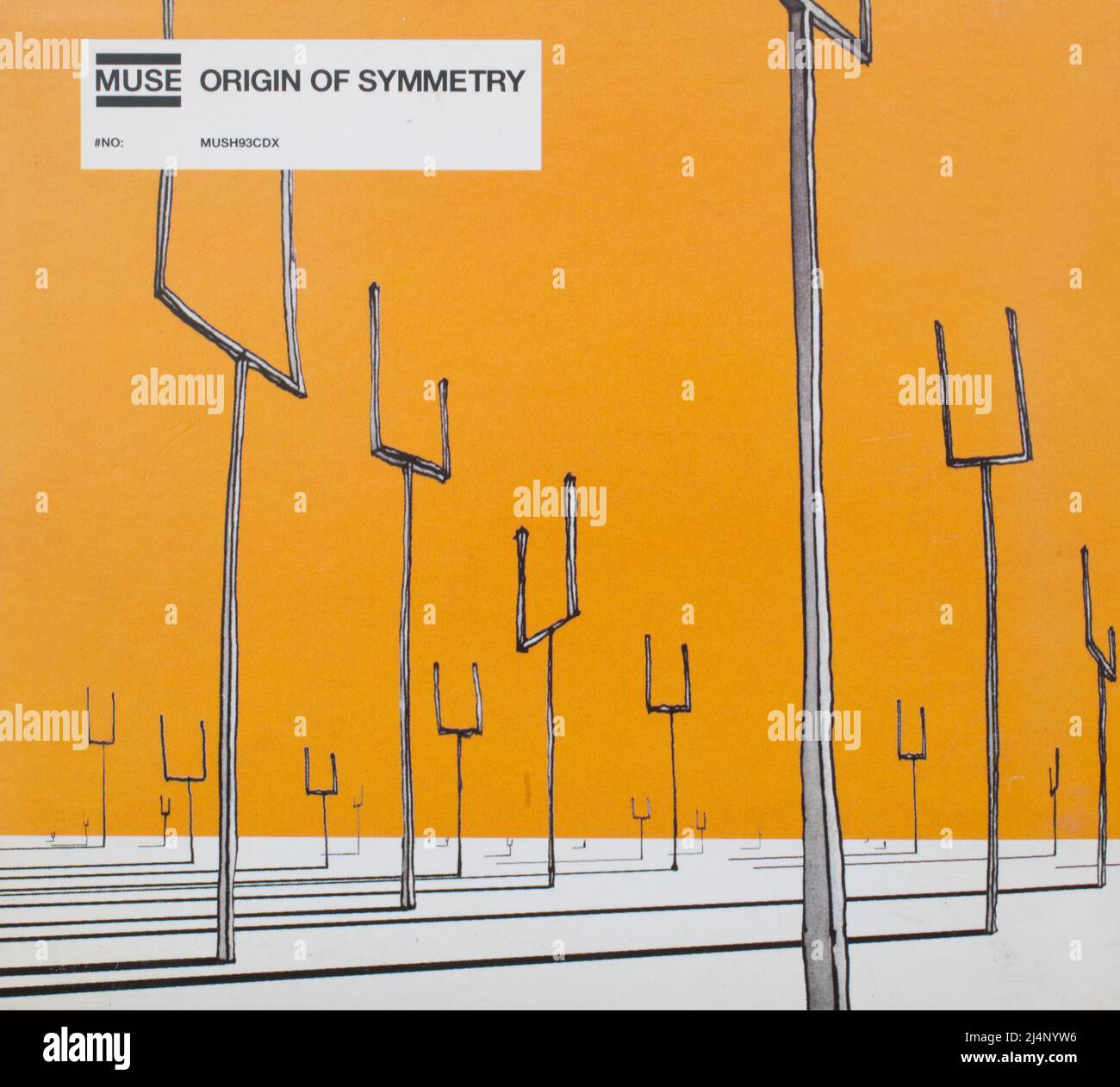 La couverture de l'album du CD à l'origine de la symétrie par Muse Banque D'Images