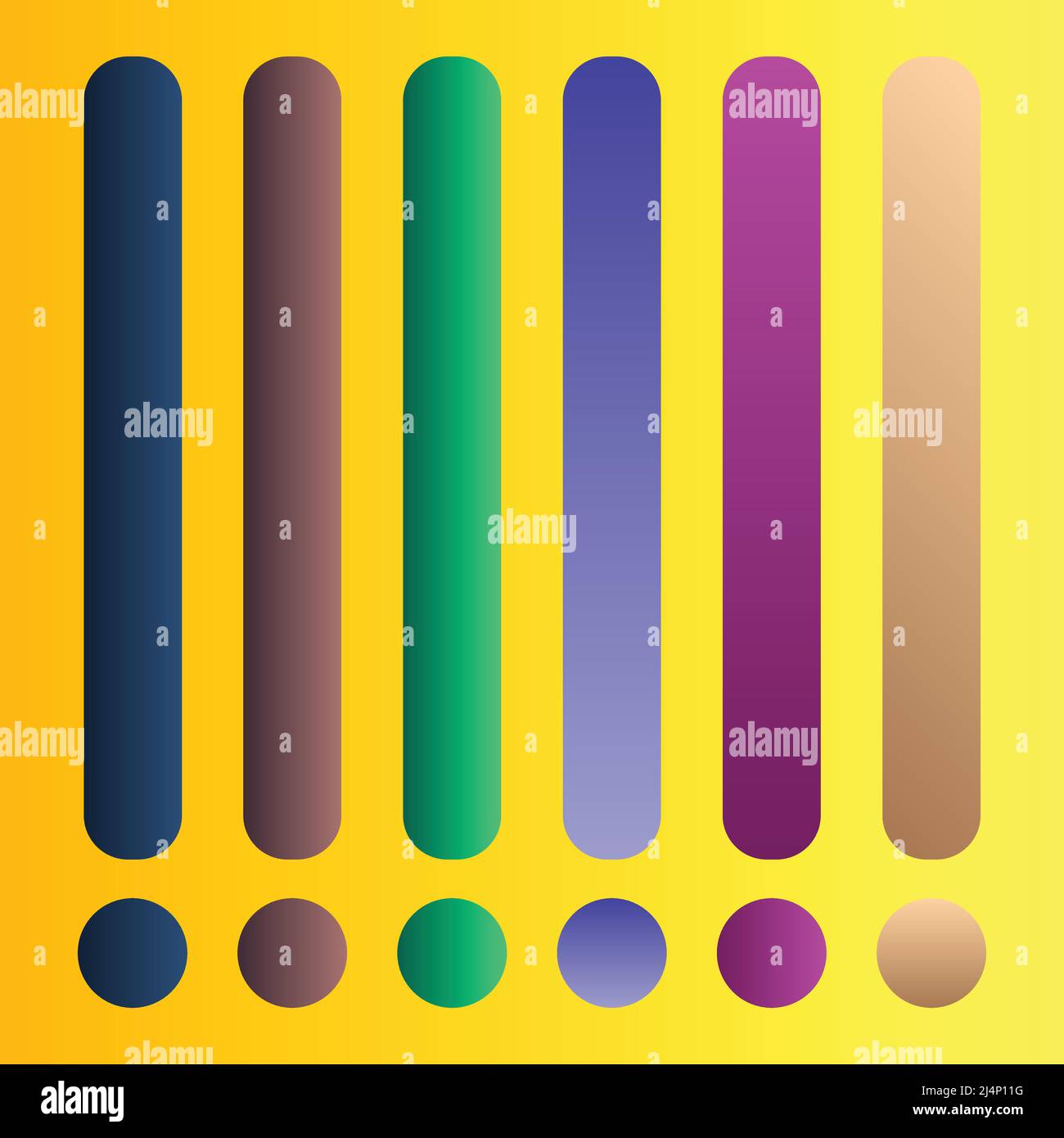 Magnifique collection de dégradés. Multicolore vert violet jaune orange rose cyan cercles dégradés, coloré doux boutons ronds vector Set Premium Vector Illustration de Vecteur