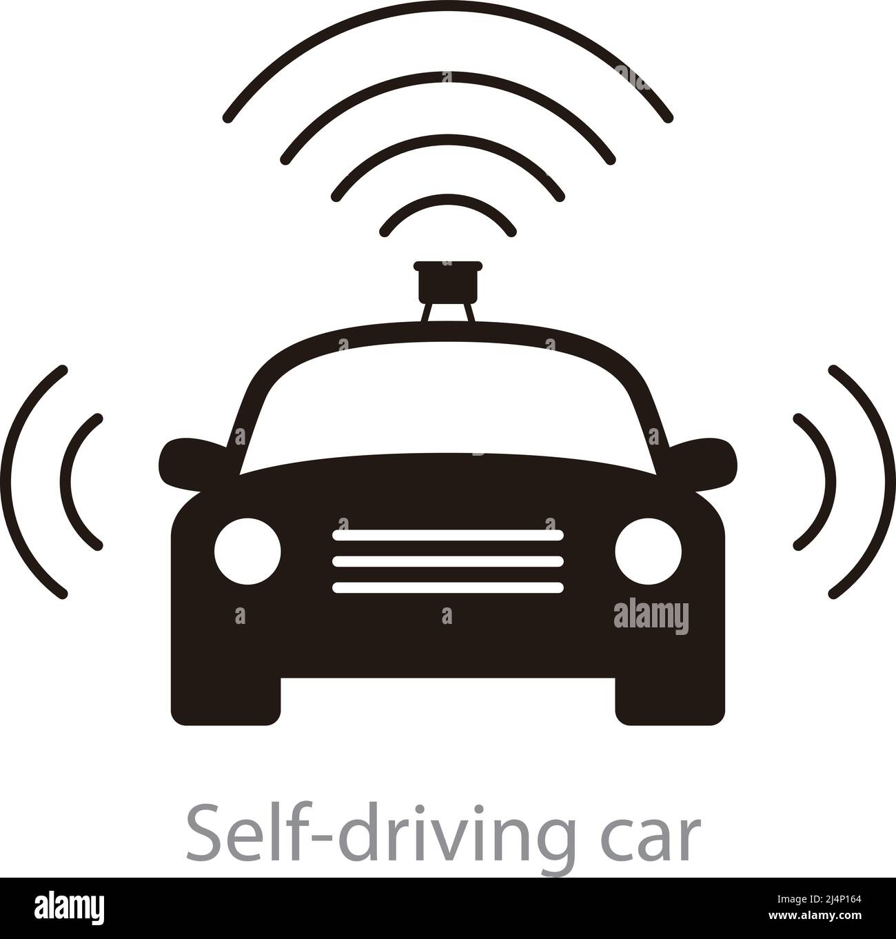 Icône de voiture à conduite automatique électrique Illustration de Vecteur