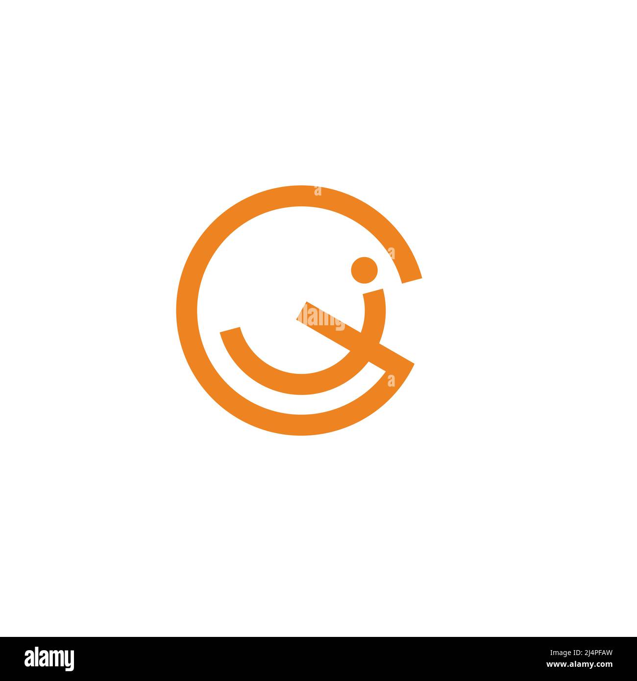 lettre ig sourire forme simple géométrique rond logo vecteur Illustration de Vecteur