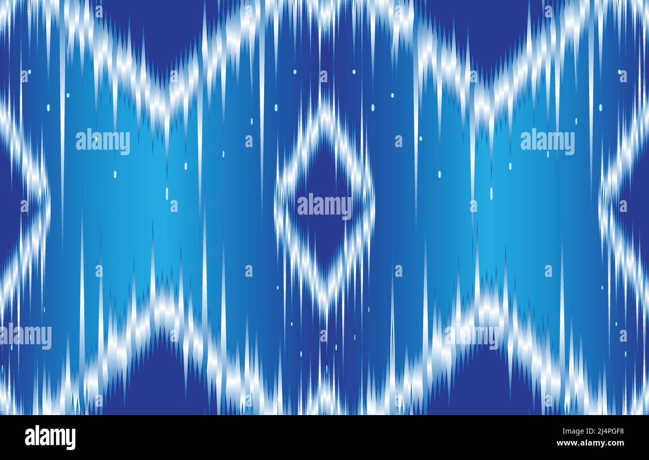 Motif tribal sans coutures Ikat. Tissu ethnique aztèque tapis mandala ornement textile natif de boho chevron. Tranditiona orientale afro-américaine géométrique Illustration de Vecteur