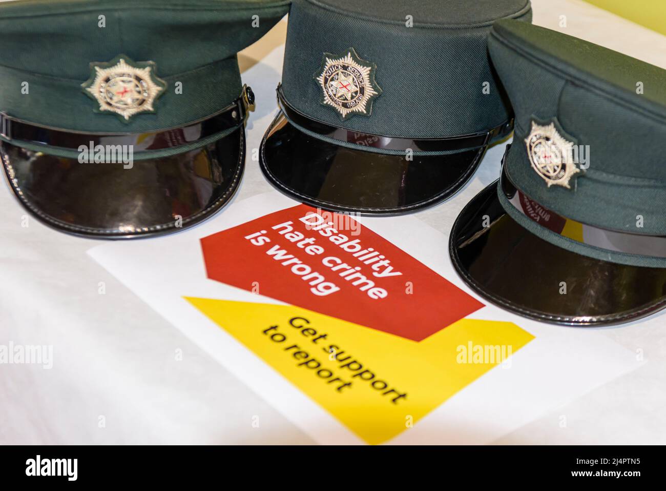 Lurgan, Irlande du Nord. 19/10/2018 Leonard Cheshire Disability - tenir une séance d'éducation pendant la Semaine de sensibilisation aux crimes haineux. Banque D'Images