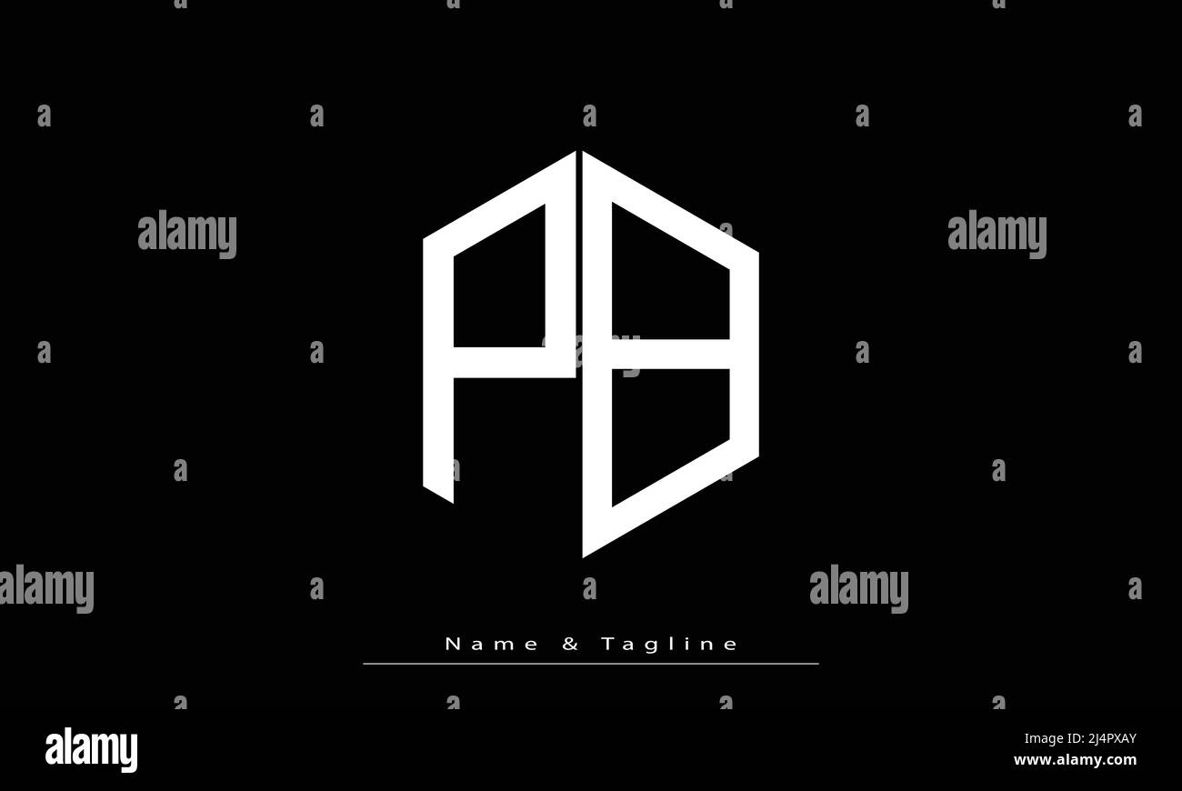 Lettres de l'alphabet initiales Monogram logo PB , BP Illustration de Vecteur