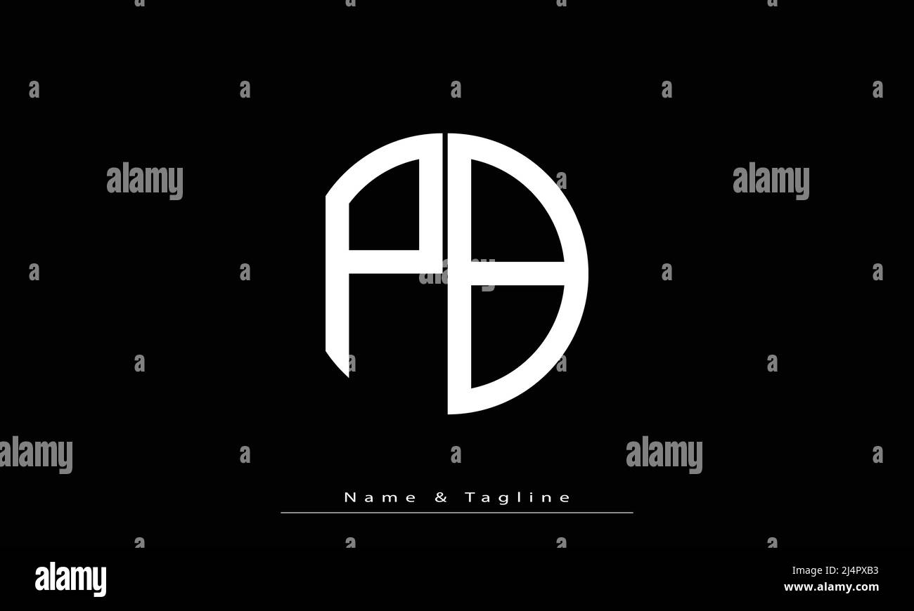 Lettres de l'alphabet initiales Monogram logo PB , BP Illustration de Vecteur