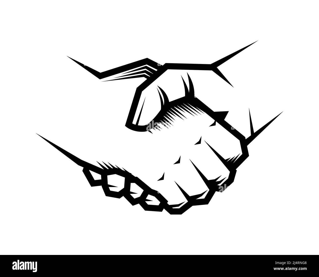 Illustration de l'établissement de liaison avec le vecteur de style Silhouette Illustration de Vecteur