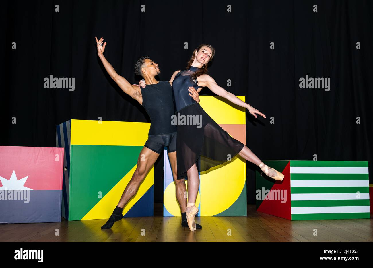 Jerome Anthony Barnes & Marge Hendrick, danseur principal du Ballet écossais, lance le Festival international d'Édimbourg, Écosse, Royaume-Uni Banque D'Images