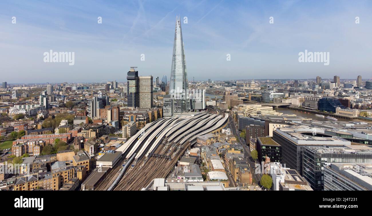 The Shard, London Bridge Station et The Guys Tower, southwark, londres, angleterre Banque D'Images