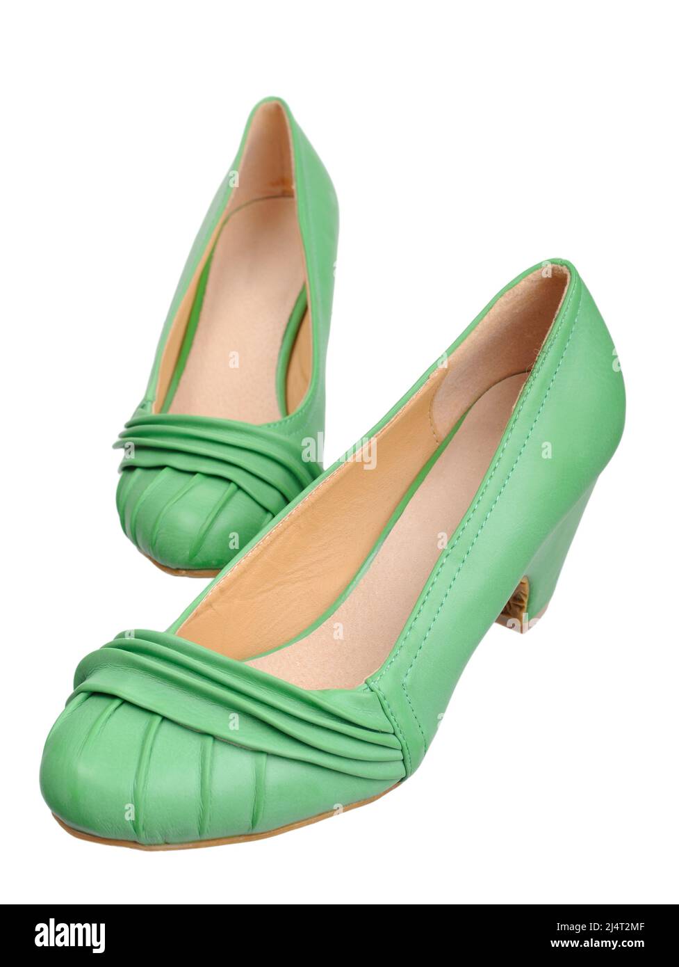 Paire de chaussures d'été légères pour femme, isolées sur fond blanc Banque D'Images