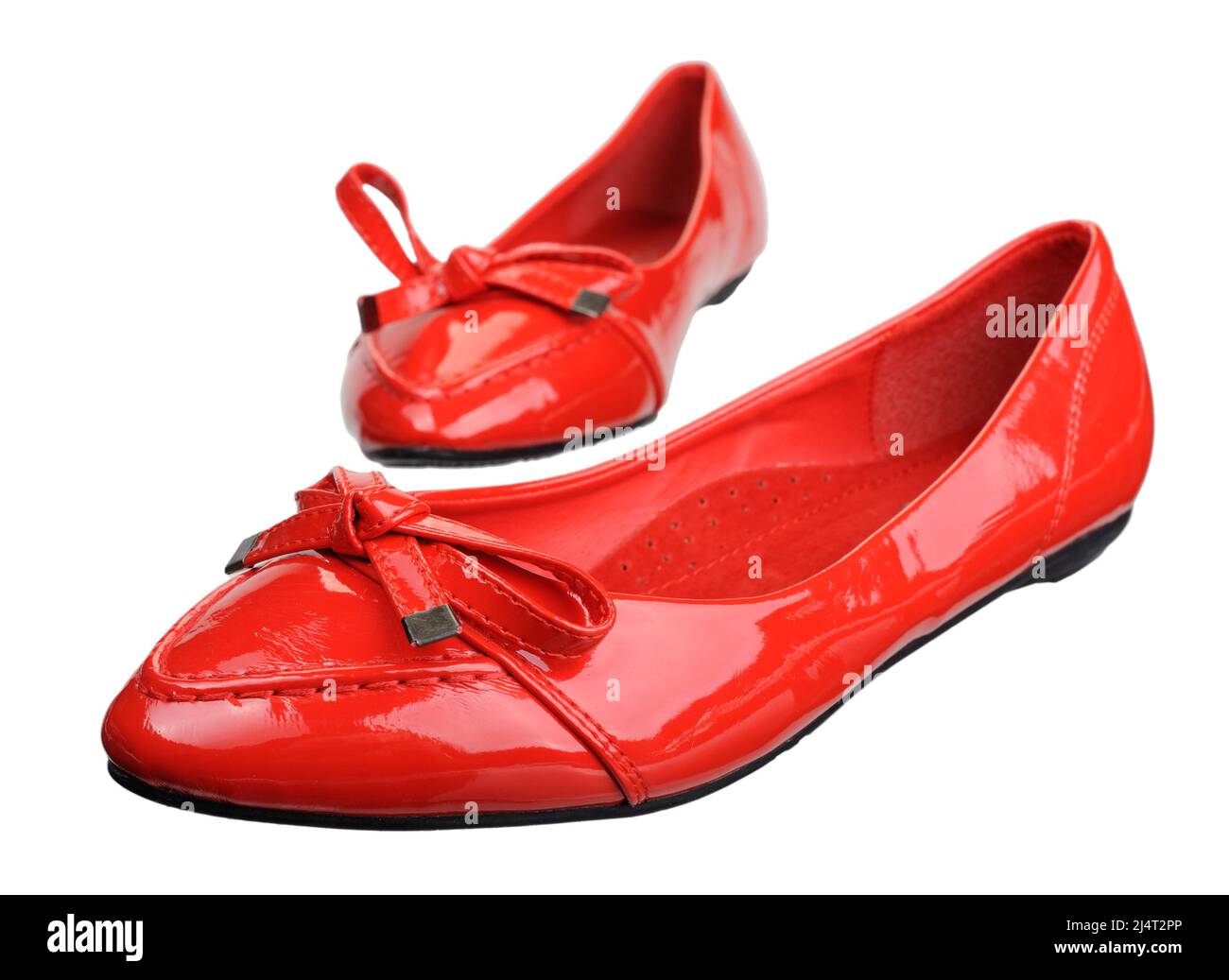 Paire de chaussures d'été légères pour femme, isolées sur fond blanc Banque D'Images