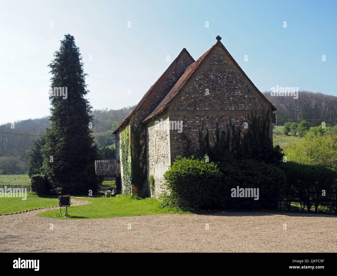 L'église de Dode est tout ce qui reste du 'Village perdu' de Dode dans le Kent Banque D'Images