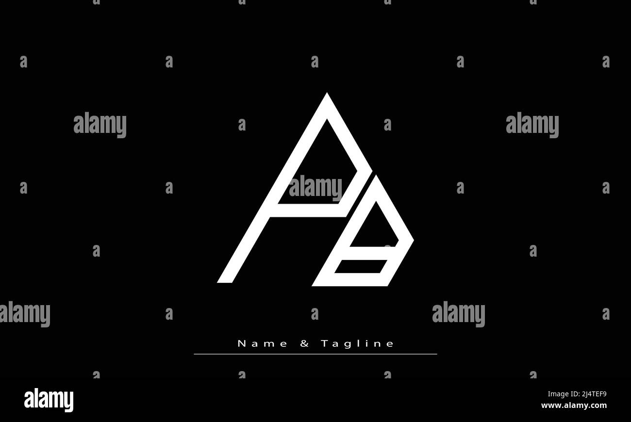 Lettres de l'alphabet initiales Monogram logo PB , BP Illustration de Vecteur