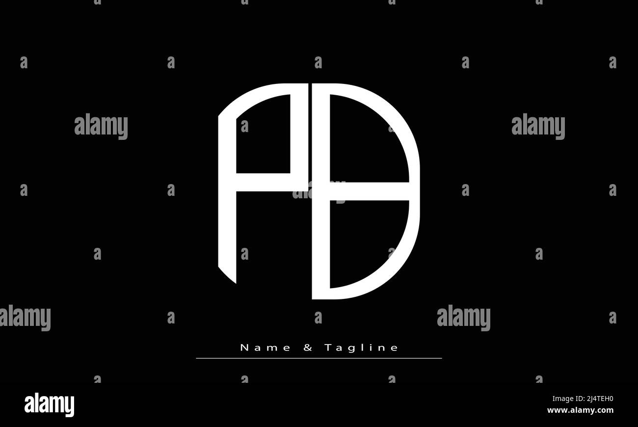 Lettres de l'alphabet initiales Monogram logo PB , BP Illustration de Vecteur