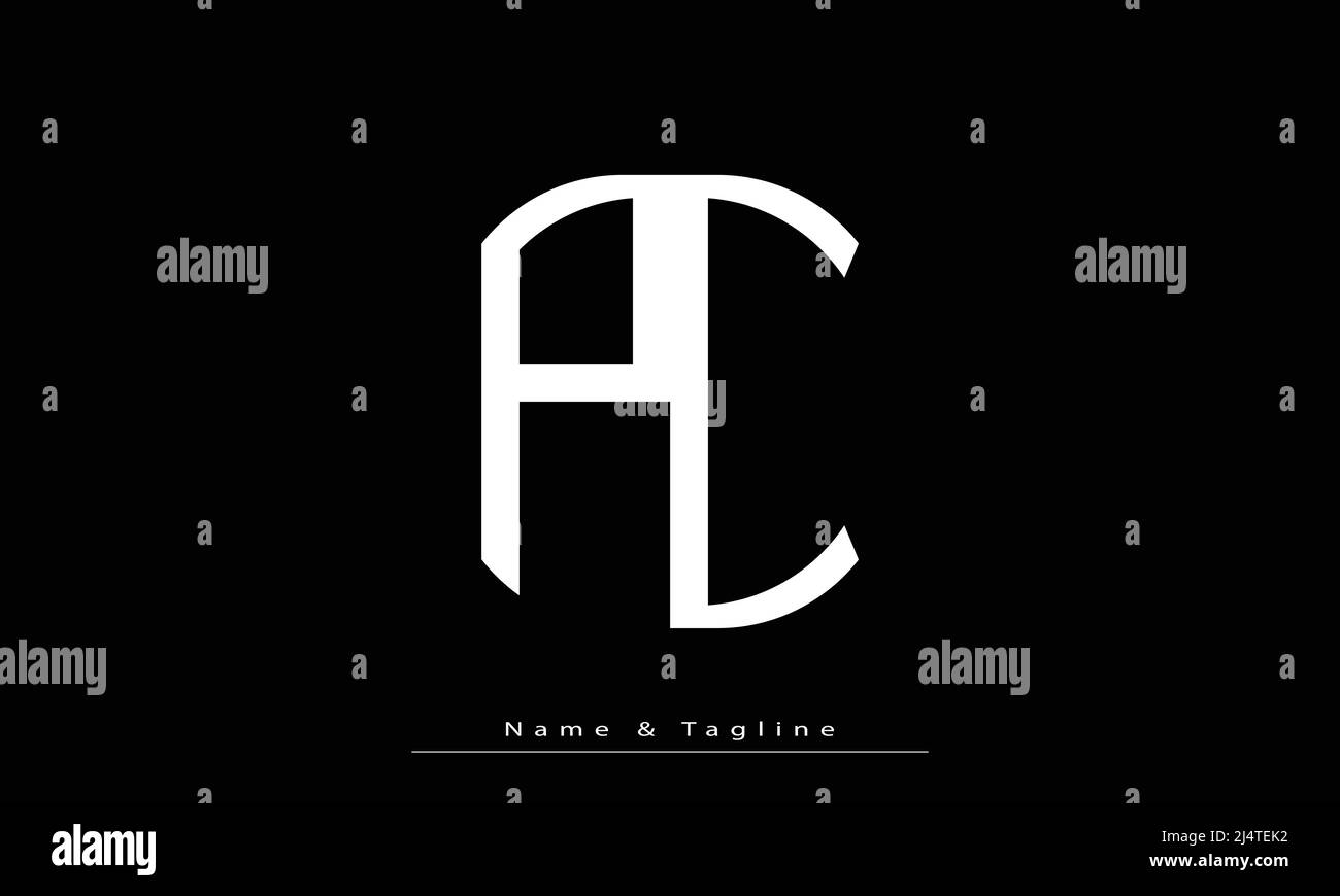 Lettres de l'alphabet initiales Monogram logo PC , CP Illustration de Vecteur