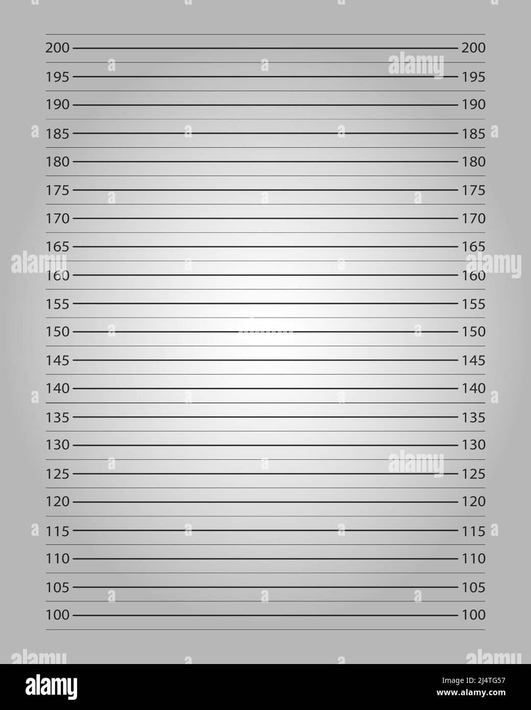 Arrière-plan de police avec tableau de hauteur en centimètres et effet ...
