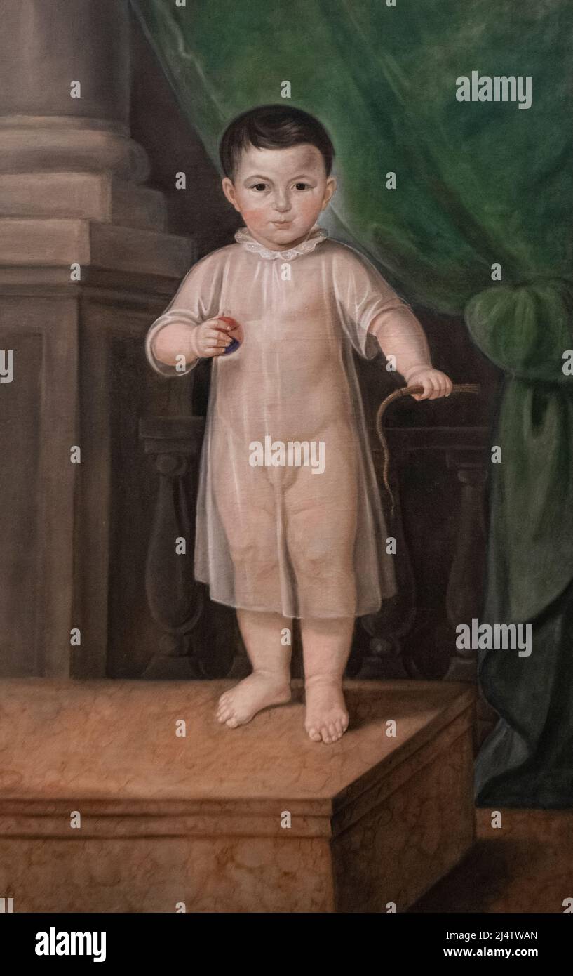 Nikola Aleksic: 'Enfant avec une balle' (1863) Banque D'Images