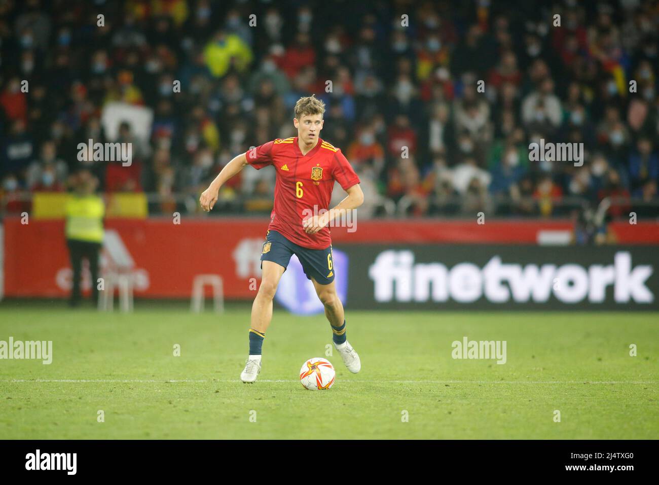 Marcos Llorente milieu de terrain de l'Espagne en action lors d'un match amical entre l'Espagne et l'Islande au stade Riazor le 29 mars 2022 à la Coruna, Espagne Banque D'Images