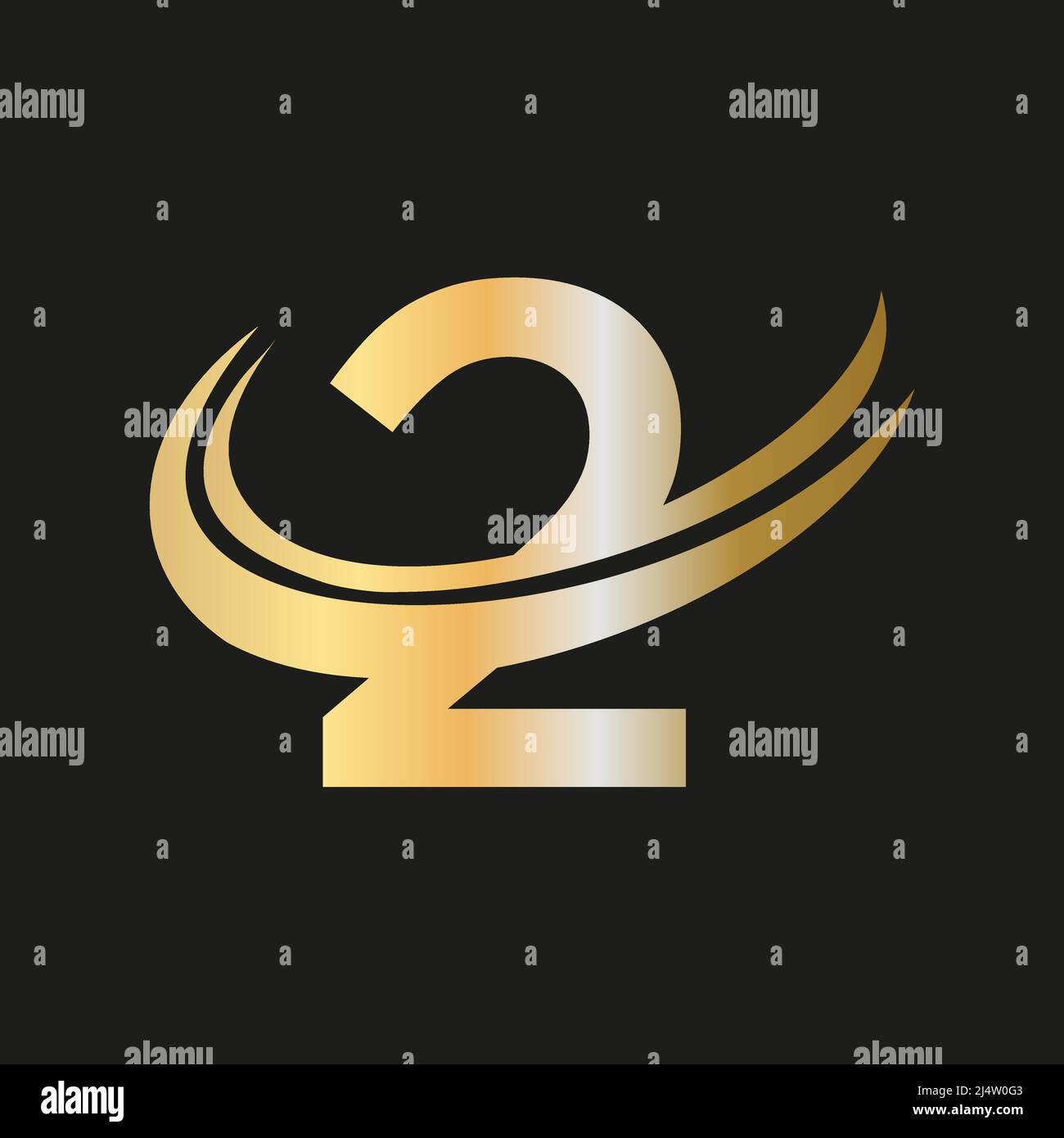 Symbole De L Or En 2 Lettres Design élégant et élégant du logo 2 pour votre entreprise. logo de 2 lettres. 2 logo de la marque de luxe Image Vectorielle Stock - Alamy