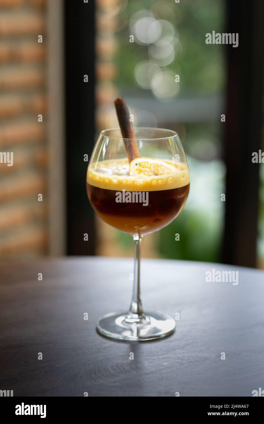 Boisson froide en verre transparent Banque D'Images