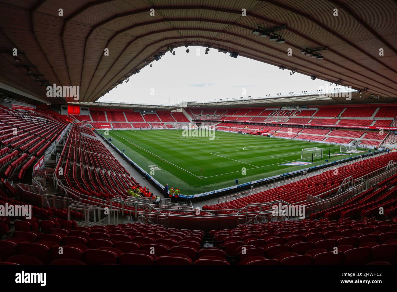 Vue générale de l'intérieur du stade Riverside, stade de Middlesbrough Banque D'Images