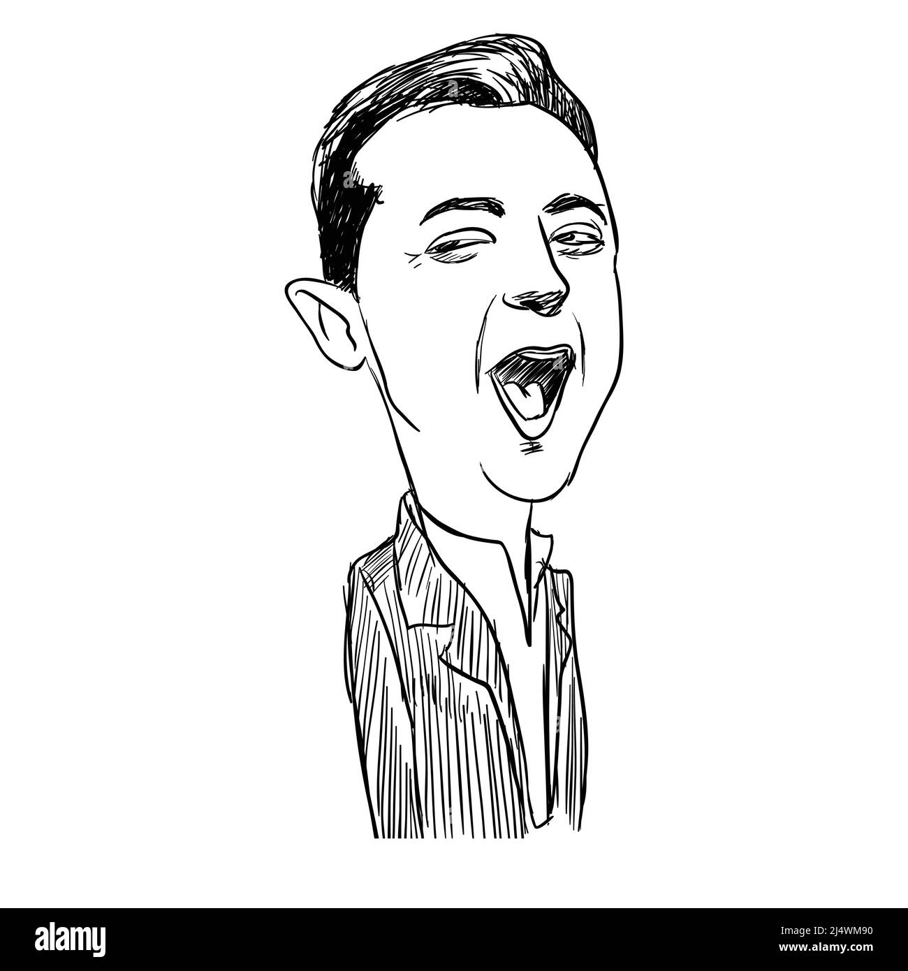 Illustration de la caricature du dessin animé Zelensky Illustration de Vecteur