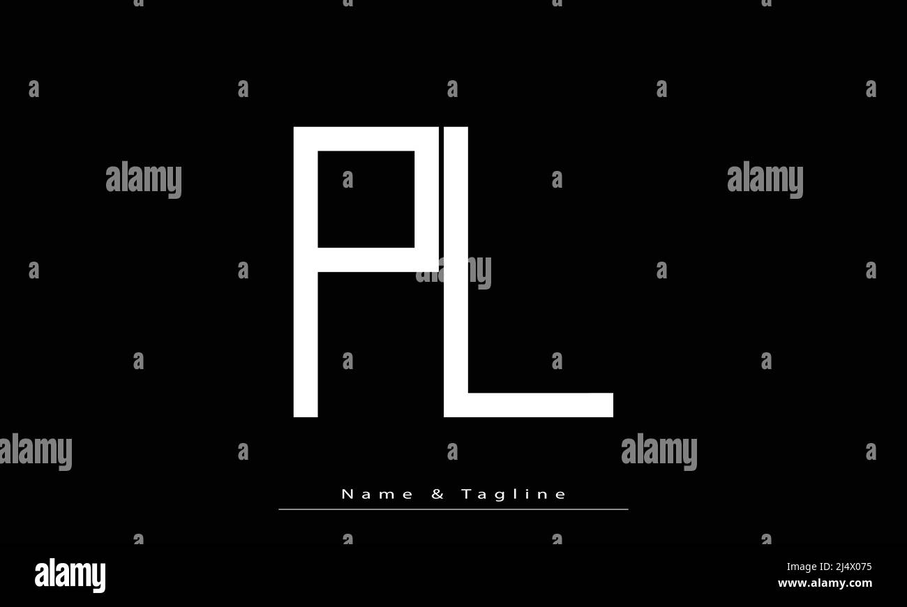 Lettres de l'alphabet initiales Monogram logo PL , LP Illustration de Vecteur