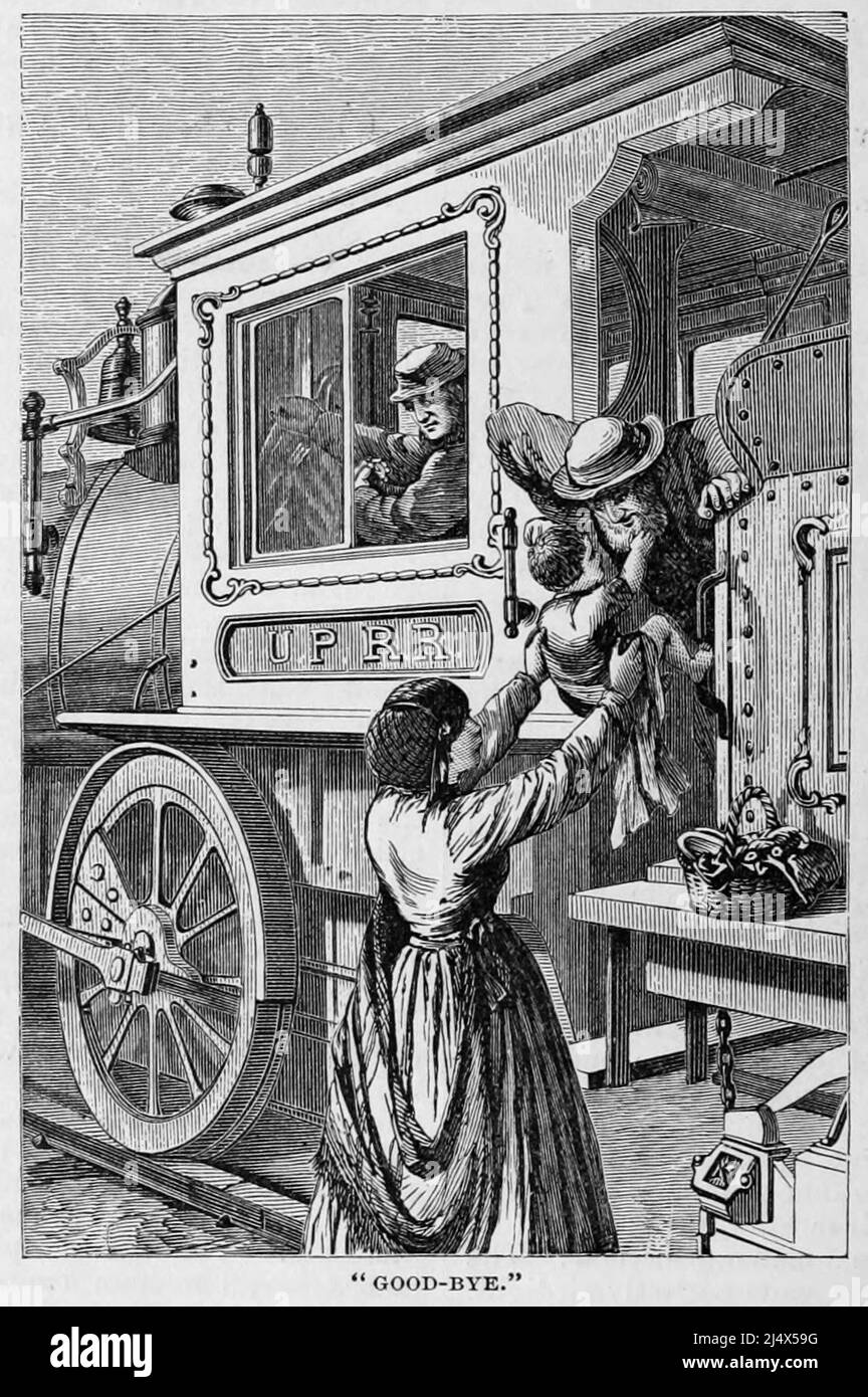 Bon Bye du livre The Pacific tourist : guide transcontinental illustré d'Adams & Bishop, de l'Atlantique à l'océan Pacifique : Contenant des descriptions complètes des chemins de fer à travers le continent, toutes les stations de plaisance et les lieux de la plupart des paysages notés dans l'extrême-Ouest, aussi de toutes les villes, les villes, les villages, les forts américains, les sources, lacs, montagnes, itinéraires de voyage d'été, meilleures localités pour la chasse, la pêche, le sport, et le plaisir, avec toutes les informations nécessaires pour le voyageur d'agrément, mineur, colon, ou homme d'affaires : un guide complet du voyageur de l'Union et de la Pa centrale Banque D'Images